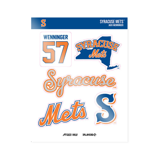 Syracuse Mets - MILB Baseball : Jack Wenninger - Sticker Sheet-0