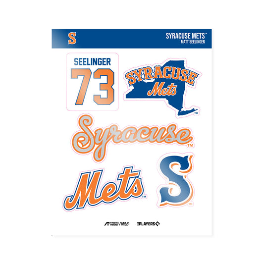 Syracuse Mets - MILB Baseball : Matt Seelinger - Sticker Sheet-0