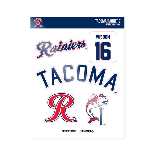 Tacoma Rainiers - MILB Baseball : Patrick Wisdom - Sticker Sheet-0