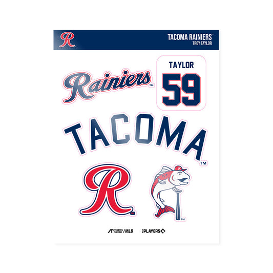 Tacoma Rainiers - MILB Baseball : Troy Taylor - Sticker Sheet-0