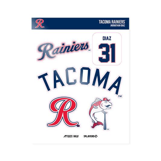 Tacoma Rainiers - MILB Baseball : Jhonathan Diaz - Sticker Sheet-0