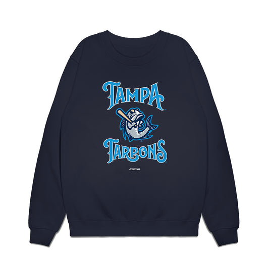 Tampa Tarpons - MILB Baseball : Luis Puello - Premium Crewneck Sweatshirt-0