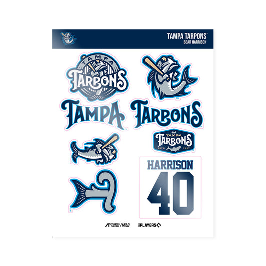 Tampa Tarpons - MILB Baseball : Bear Harrison - Sticker Sheet-0
