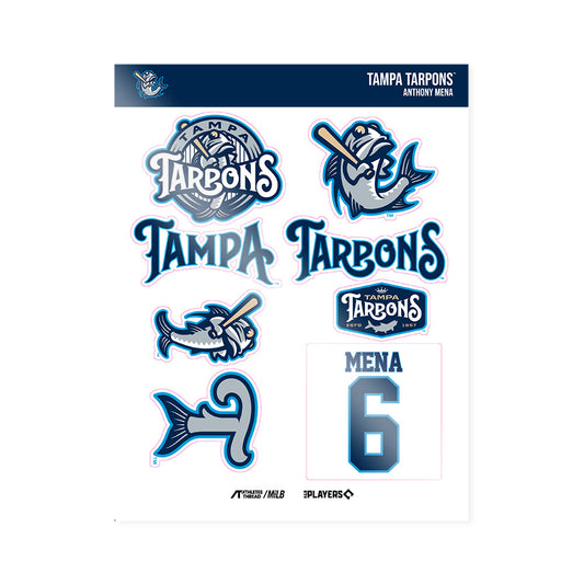 Tampa Tarpons - MILB Baseball : Anthony Mena - Sticker Sheet-0