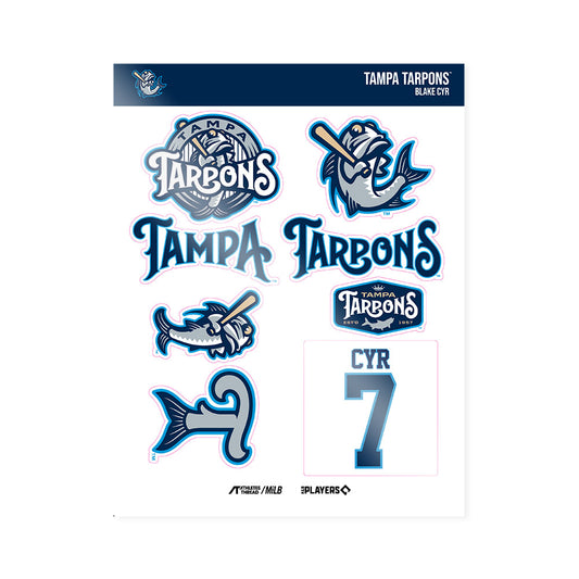 Tampa Tarpons - MILB Baseball : Blake Cyr - Sticker Sheet-0