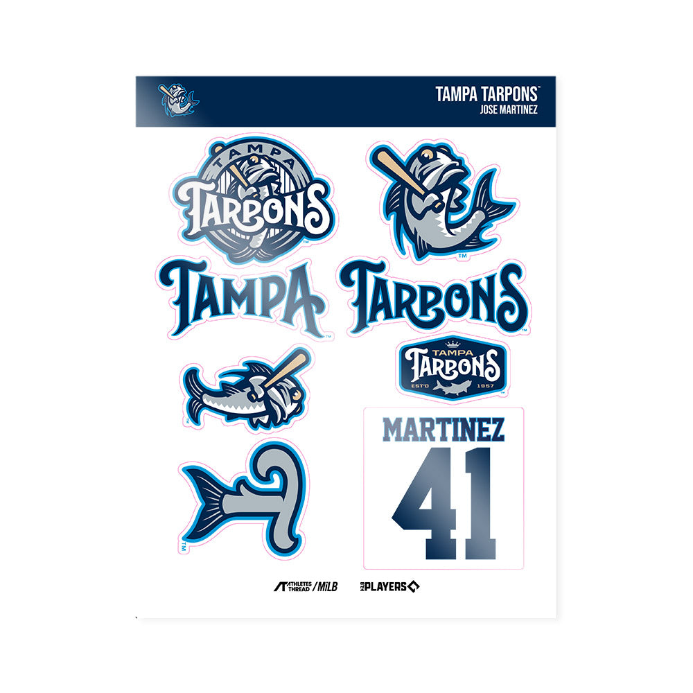 Tampa Tarpons - MILB Baseball : Jose Martinez - Sticker Sheet-0