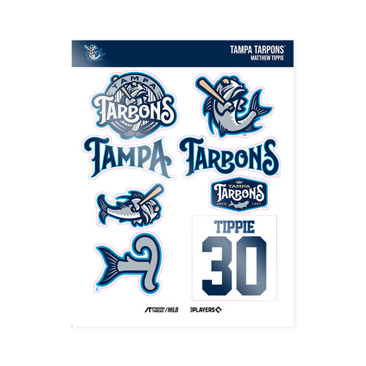 Tampa Tarpons - MILB Baseball : Matthew Tippie - Sticker Sheet-0