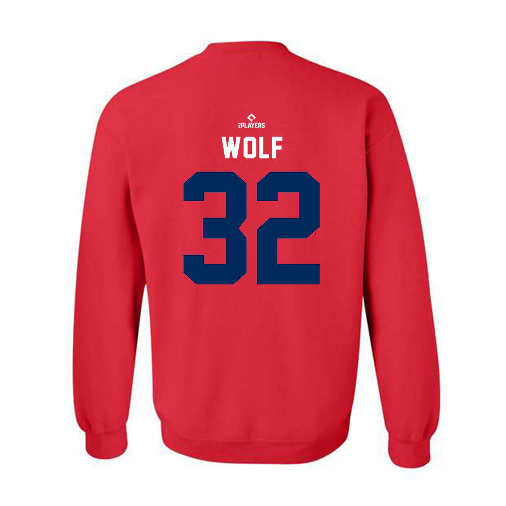 Toledo Mud Hens - MILB Baseball : Jackson Wolf - Crewneck Sweatshirt-1
