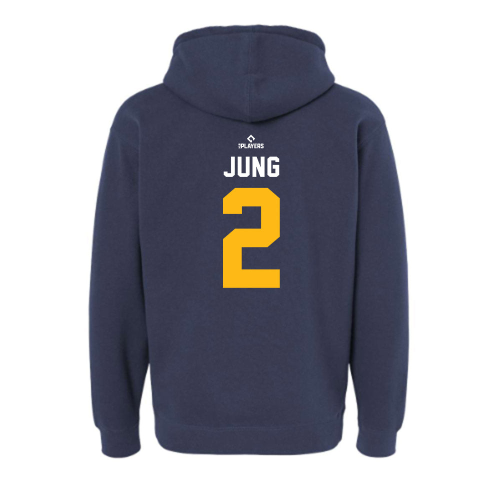 Toledo Mud Hens - MILB Baseball : Jace Jung - Hooded Pullover Sweatshirt-1