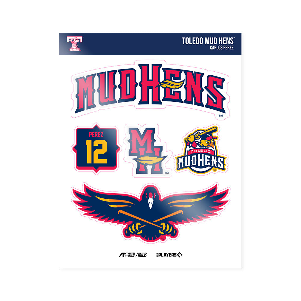 Toledo Mud Hens - MILB Baseball : Carlos Perez - Sticker Sheet-0