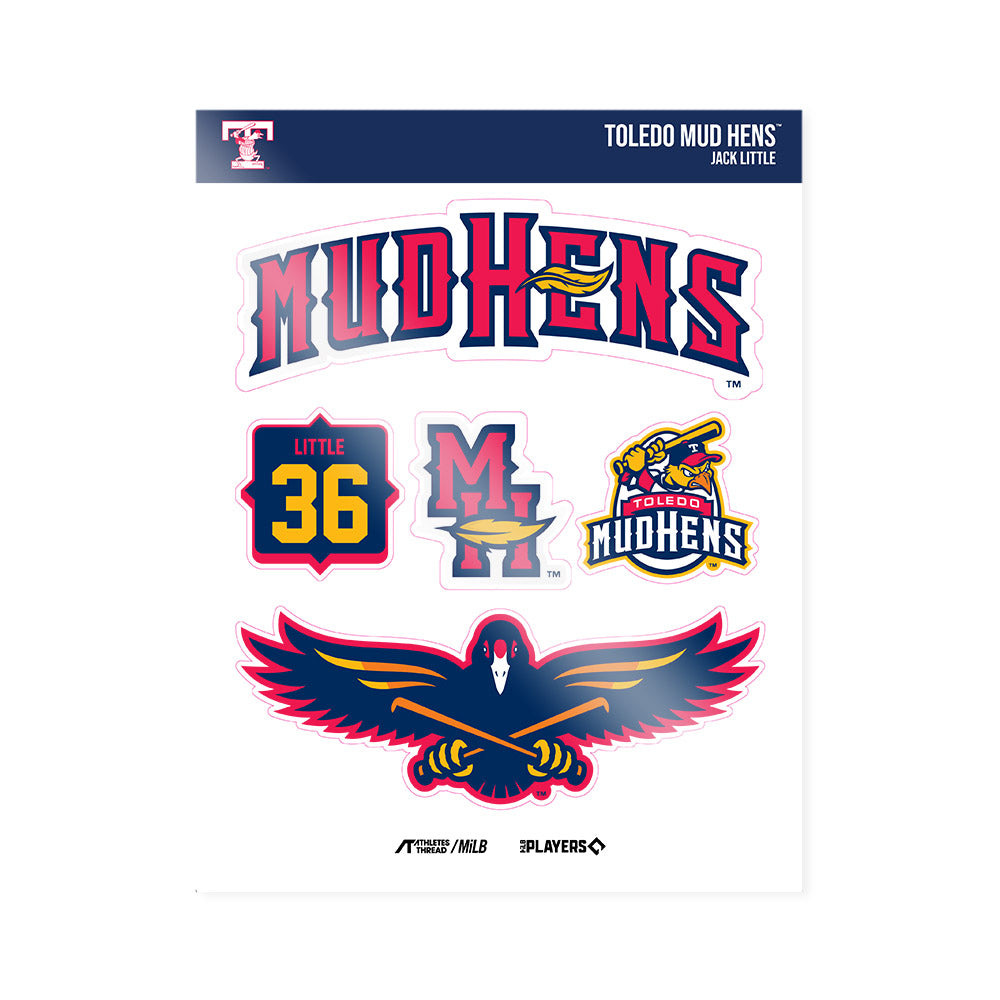 Toledo Mud Hens - MILB Baseball : Jack Little - Sticker Sheet-0
