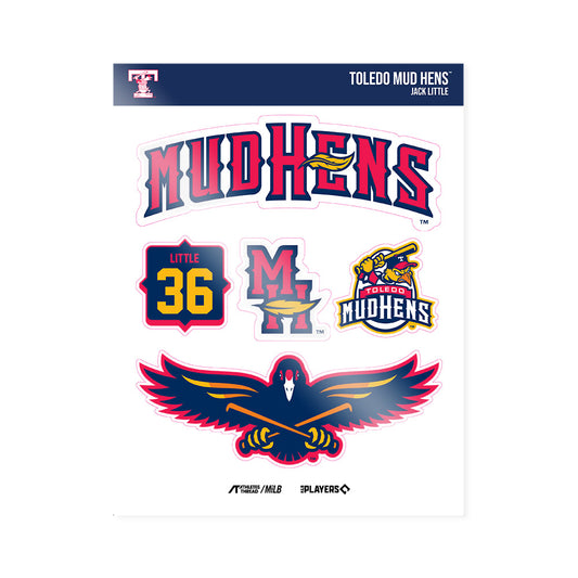 Toledo Mud Hens - MILB Baseball : Jack Little - Sticker Sheet-0