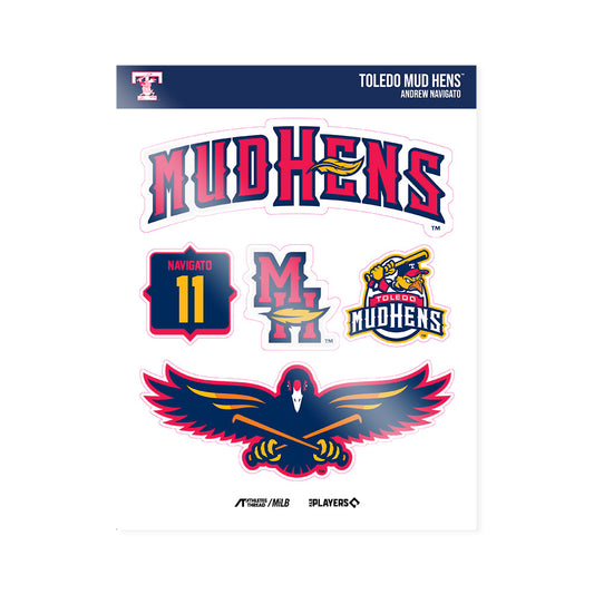 Toledo Mud Hens - MILB Baseball : Andrew Navigato - Sticker Sheet-0