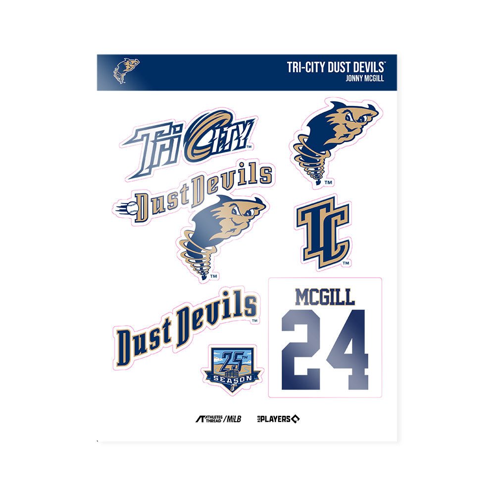 Tri City Devils - MILB Baseball : Jonny McGill - Sticker Sheet-0
