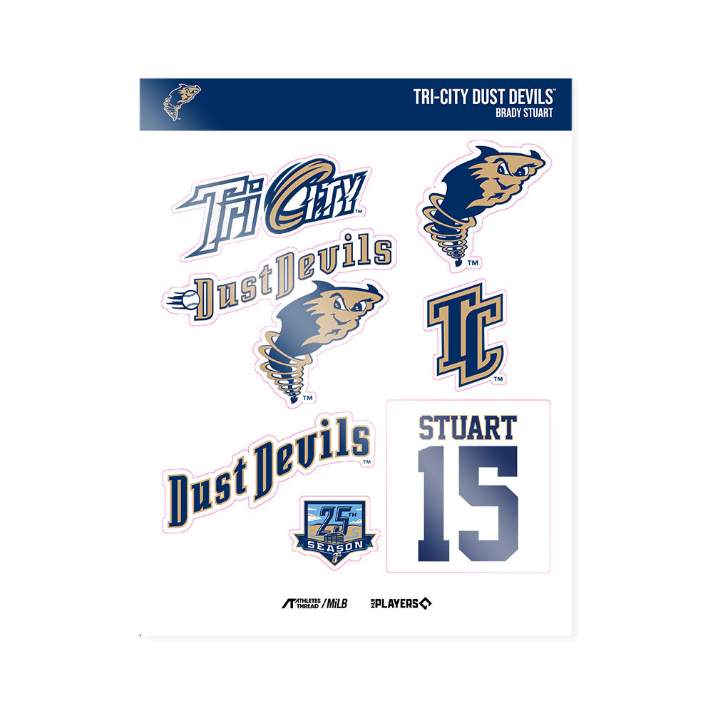 Tri City Devils - MILB Baseball : Brady Stuart - Sticker Sheet-0