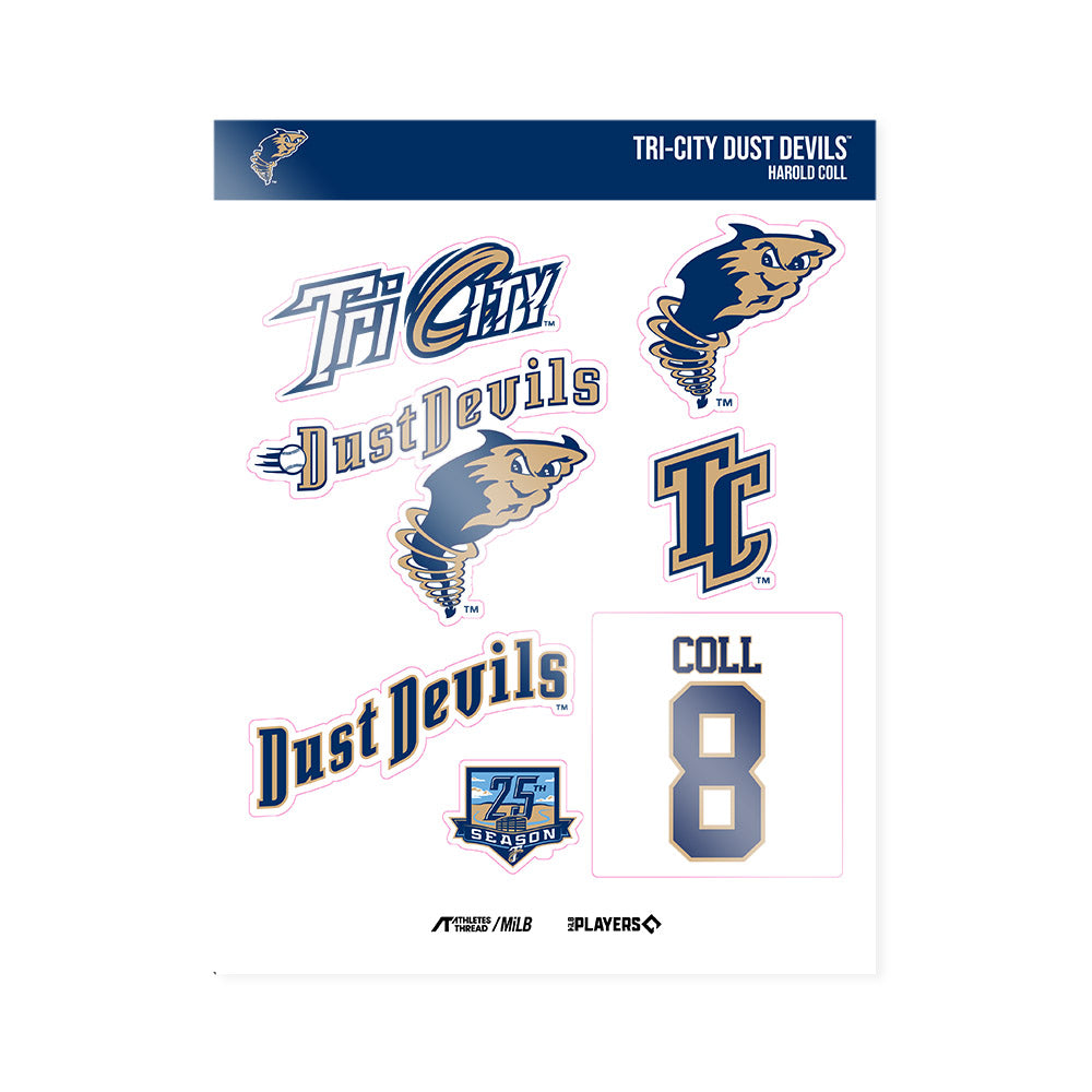 Tri City Devils - MILB Baseball : Harold Coll - Sticker Sheet-0