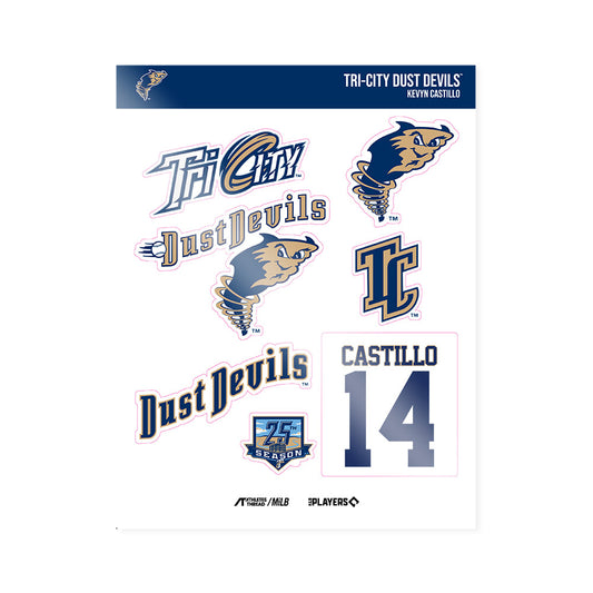 Tri City Devils - MILB Baseball : Kevyn Castillo - Sticker Sheet-0