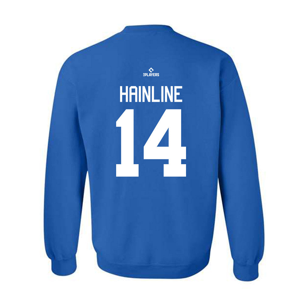 Tulsa Drillers - MILB Baseball : Elijah Hainline - Crewneck Sweatshirt-1