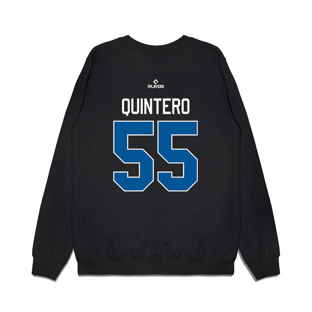 Tulsa Drillers - MILB Baseball : Eduardo Quintero - Premium Crewneck Sweatshirt-1