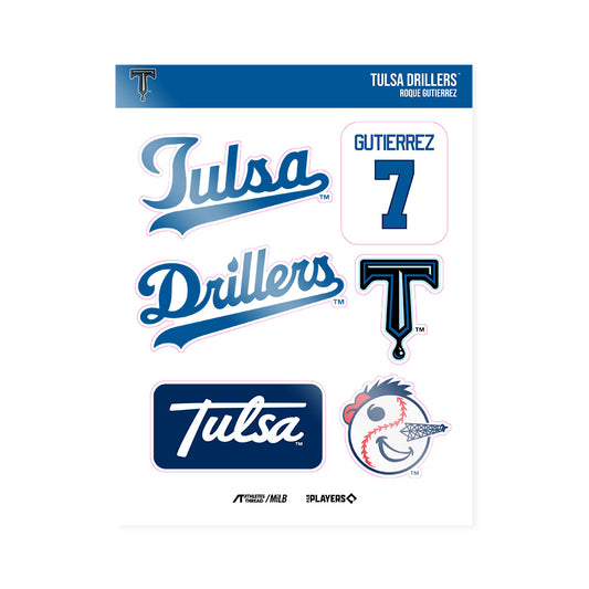 Tulsa Drillers - MILB Baseball : Roque Gutierrez - Sticker Sheet-0