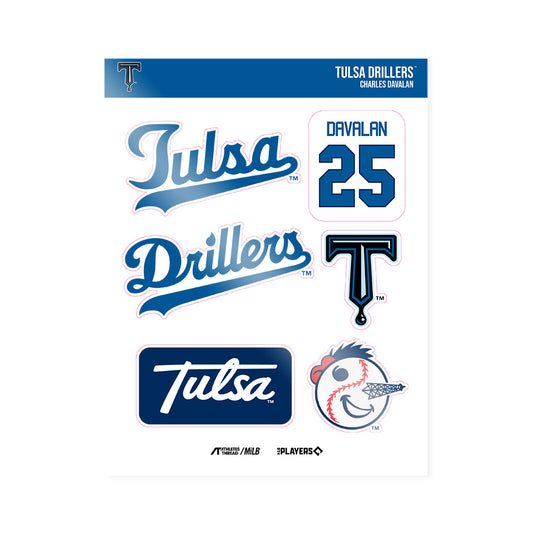 Tulsa Drillers - MILB Baseball : Charles Davalan - Sticker Sheet-0