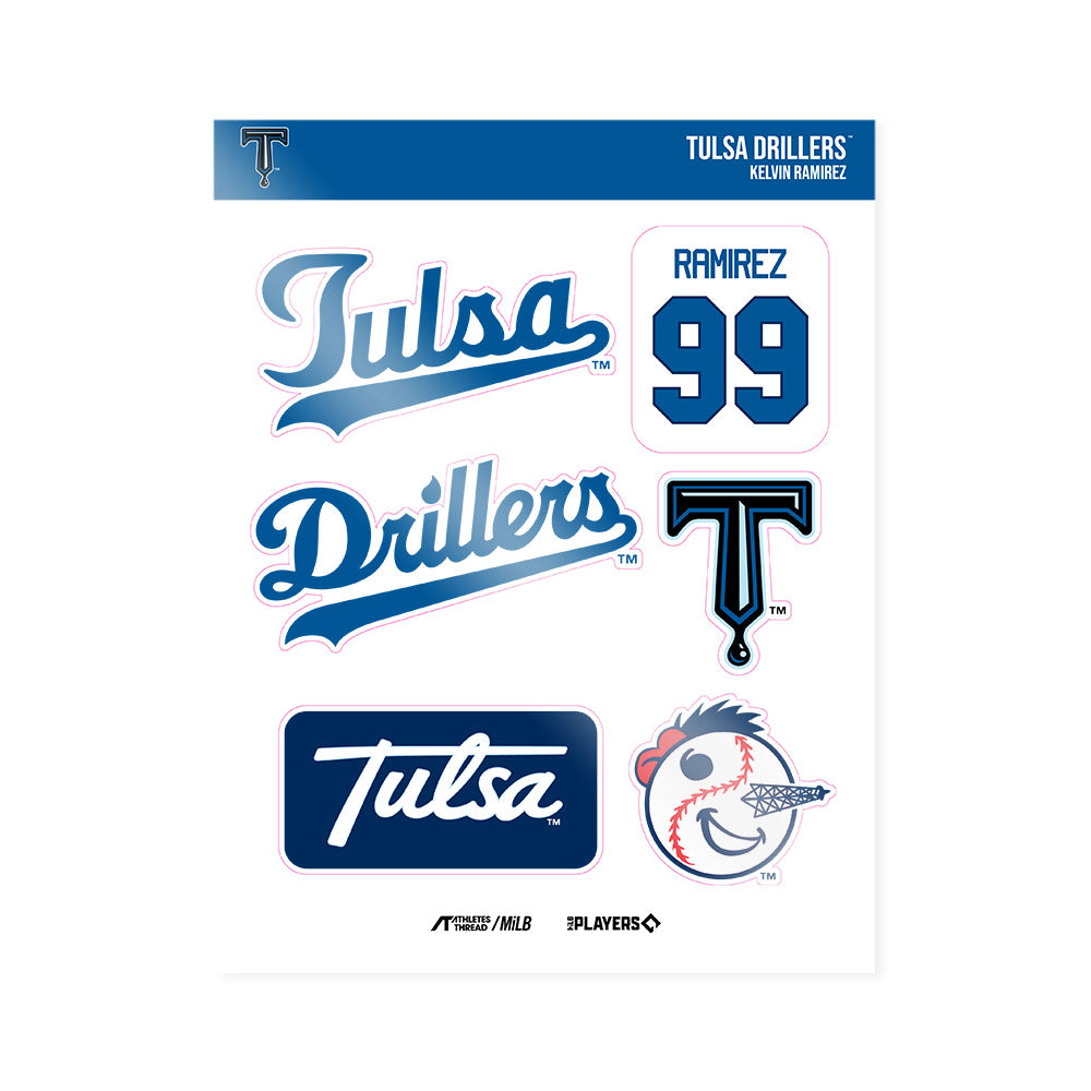 Tulsa Drillers - MILB Baseball : Kelvin Ramirez - Sticker Sheet-0