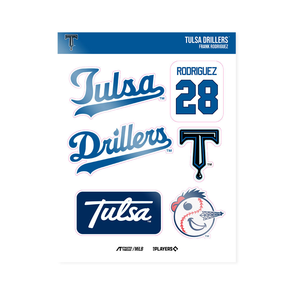 Tulsa Drillers - MILB Baseball : Frank Rodriguez - Sticker Sheet-0