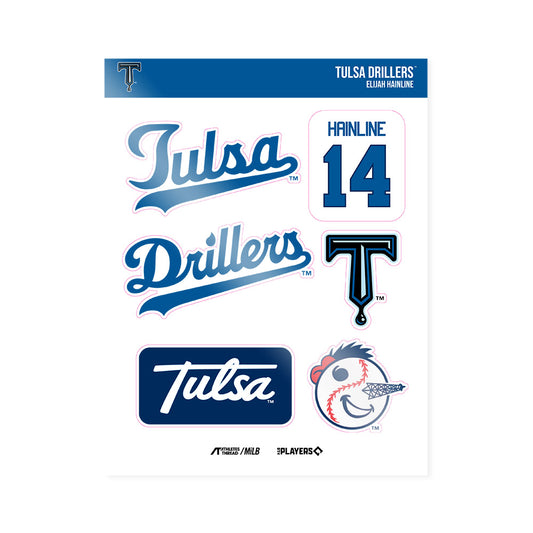 Tulsa Drillers - MILB Baseball : Elijah Hainline - Sticker Sheet-0