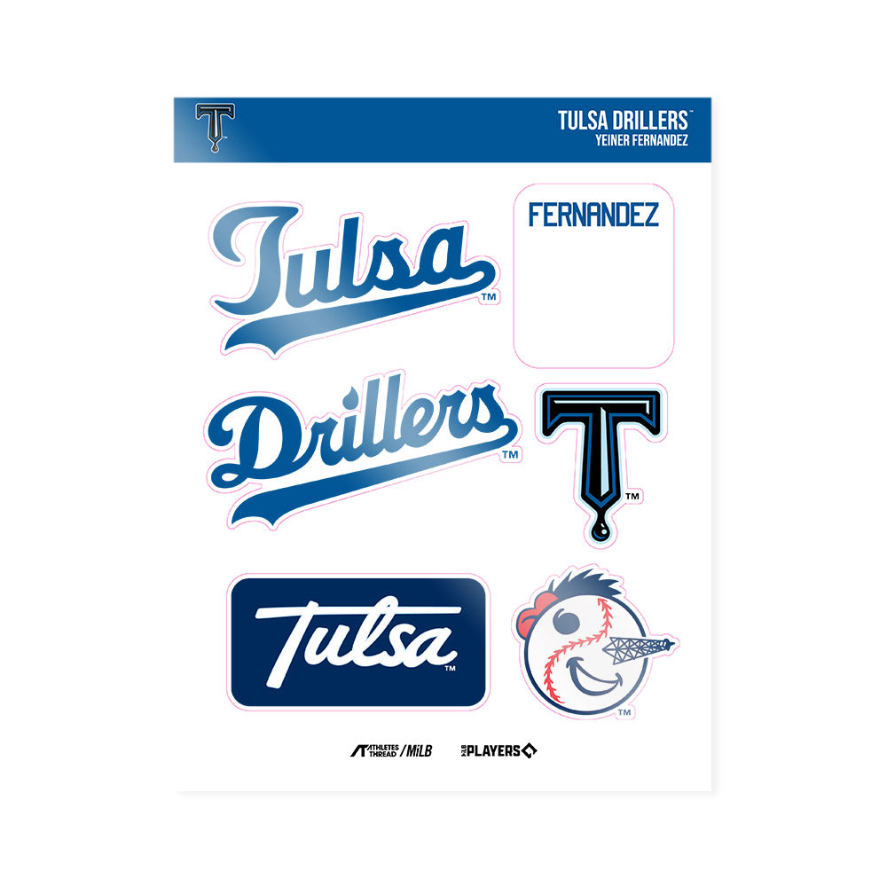 Tulsa Drillers - MILB Baseball : Yeiner Fernandez - Sticker Sheet-0