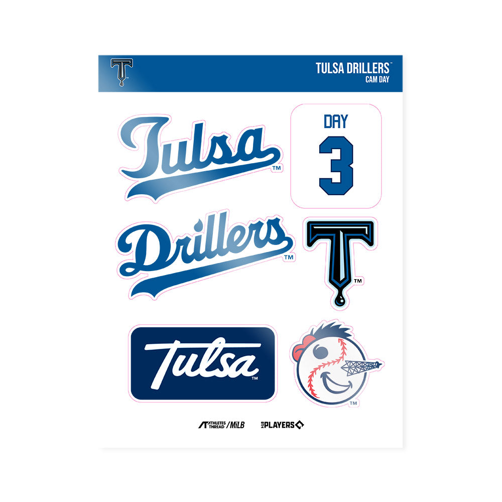 Tulsa Drillers - MILB Baseball : Cam Day - Sticker Sheet-0