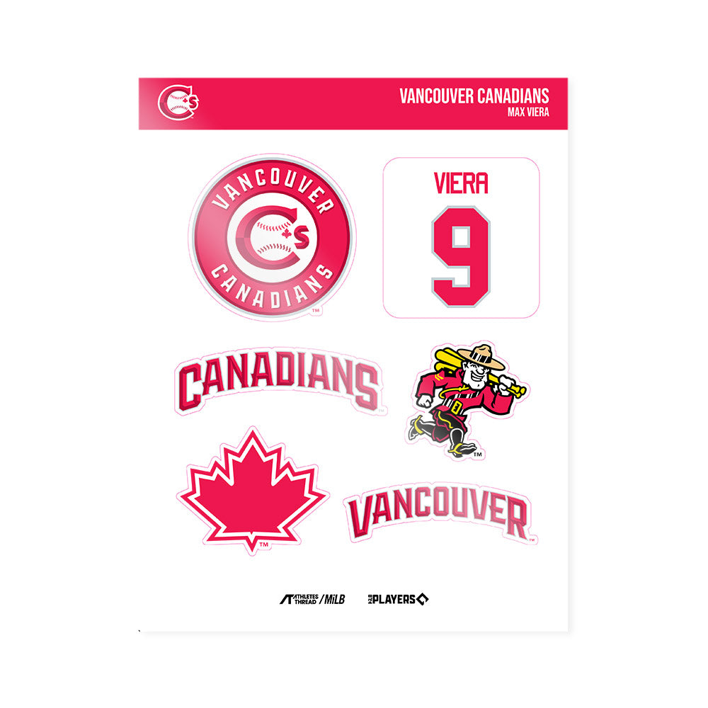 Van Canadians - MILB Baseball : Max Viera - Sticker Sheet-0