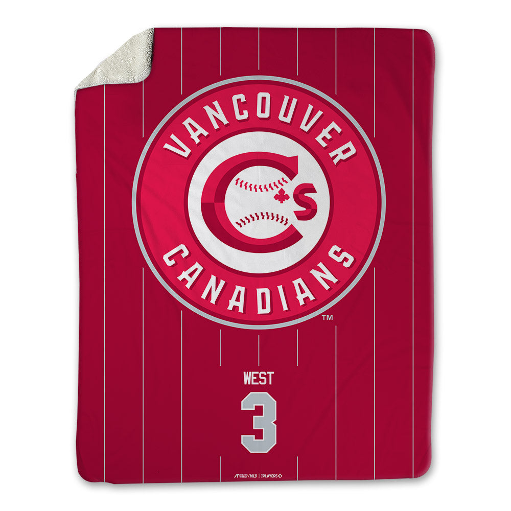 Van Canadians - MILB Baseball : Jaxson West - Blanket-0