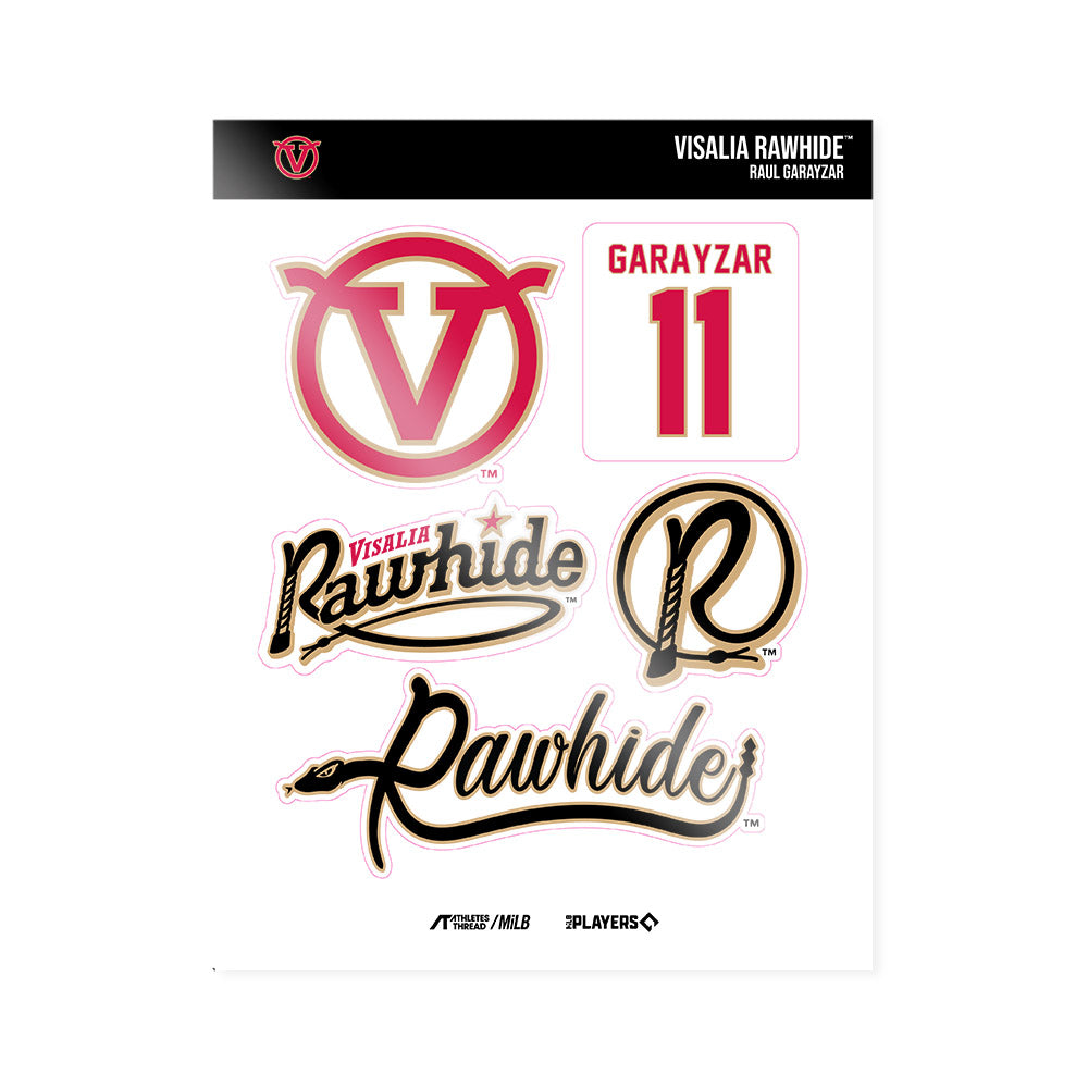 Visalia Rawhide - MILB Baseball : Raul Garayzar - Sticker Sheet-0