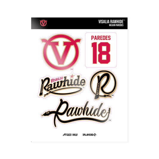 Visalia Rawhide - MILB Baseball : Wilkin Paredes - Sticker Sheet-0