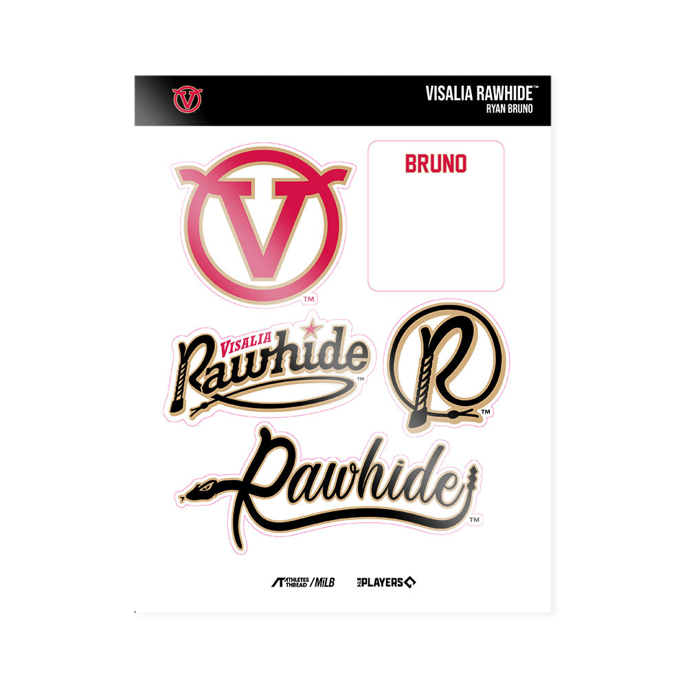 Visalia Rawhide - MILB Baseball : Ryan Bruno - Sticker Sheet-0