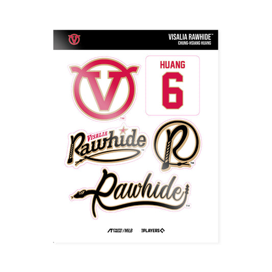 Visalia Rawhide - MILB Baseball : Chung-Hsiang Huang - Sticker Sheet-0