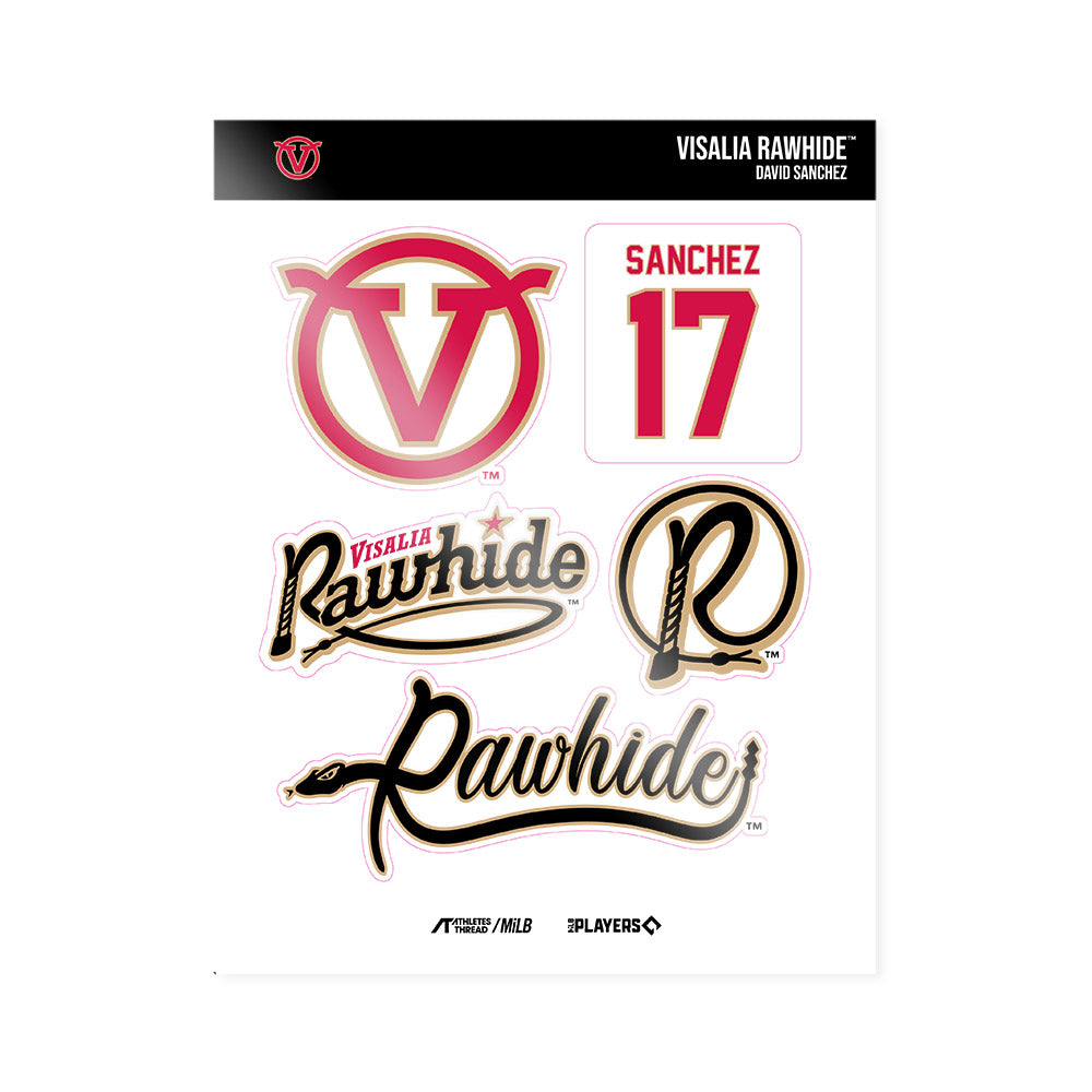 Visalia Rawhide - MILB Baseball : David Sanchez - Sticker Sheet-0
