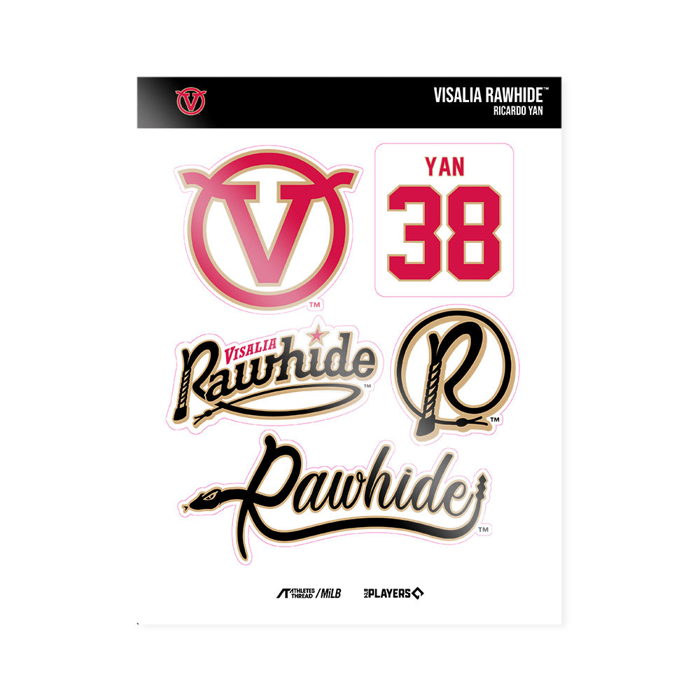 Visalia Rawhide - MILB Baseball : Ricardo Yan - Sticker Sheet-0