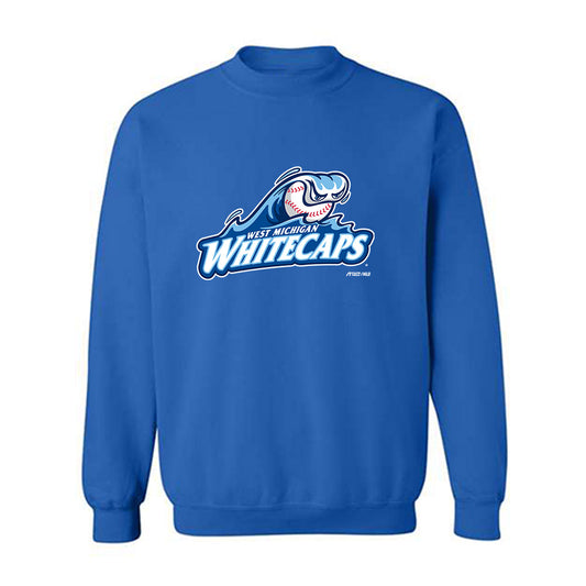 West Michigan Caps - MILB Baseball : Jalen Evans - Crewneck Sweatshirt-0