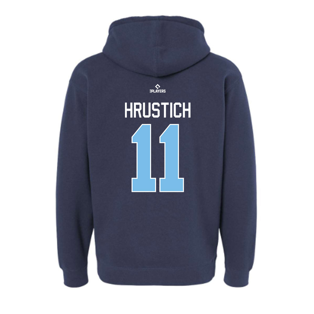 West Michigan Caps - MILB Baseball : Stephen Hrustich - Hooded Pullover Sweatshirt-1
