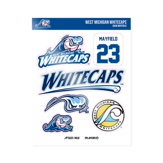 West Michigan Caps - MILB Baseball : Kash Mayfield - Sticker Sheet-0
