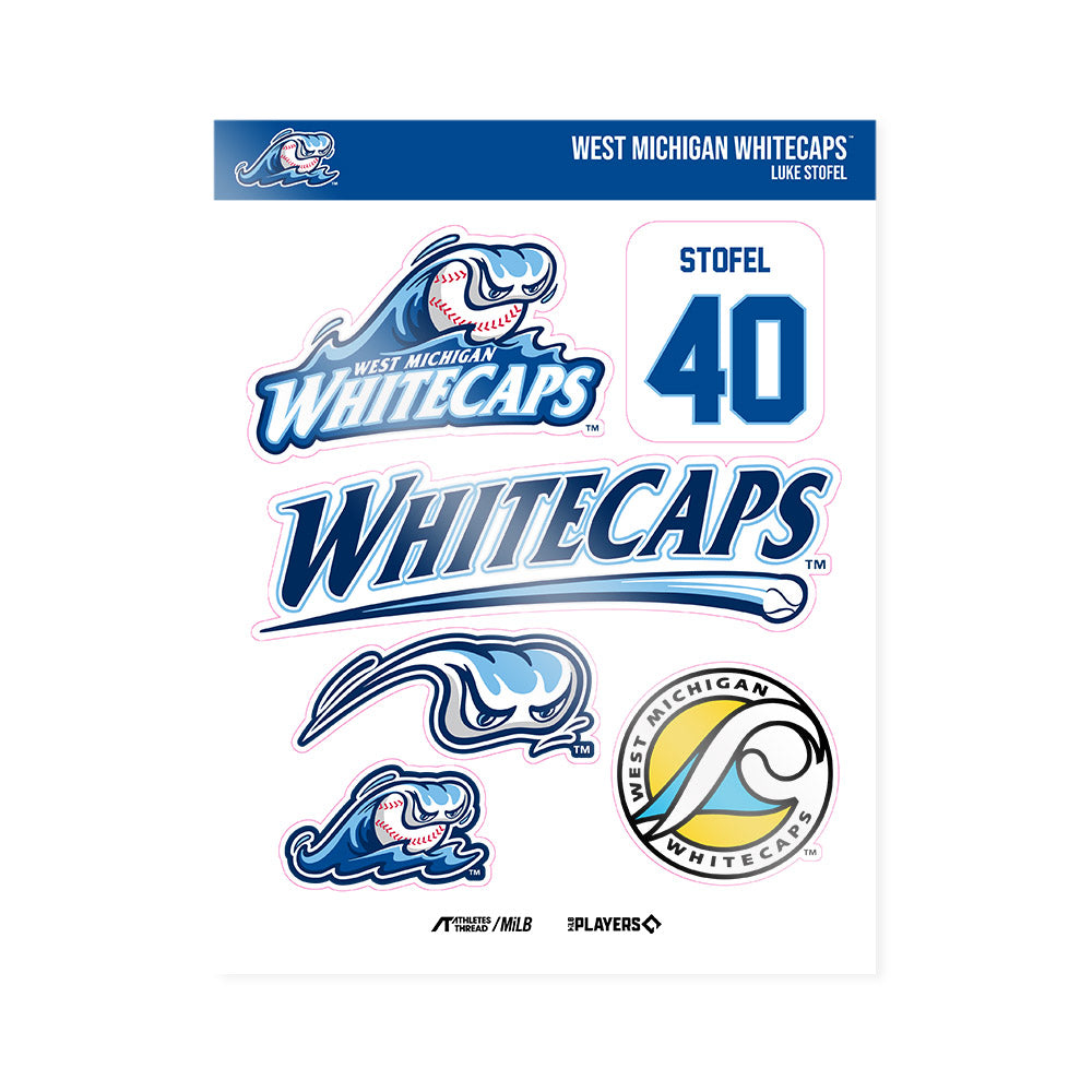 West Michigan Caps - MILB Baseball : Luke Stofel - Sticker Sheet-0