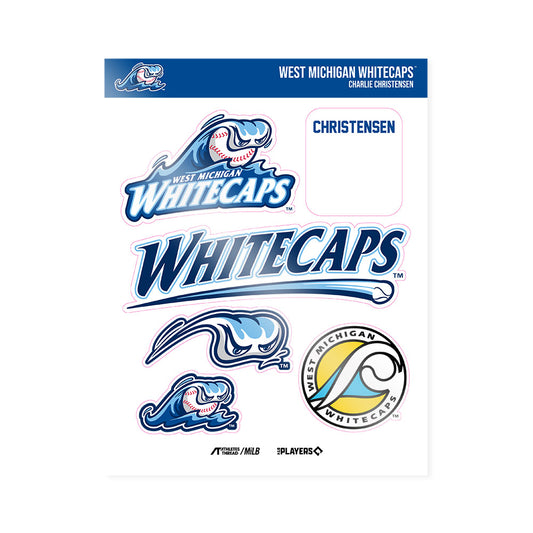 West Michigan Caps - MILB Baseball : Charlie Christensen - Sticker Sheet-0