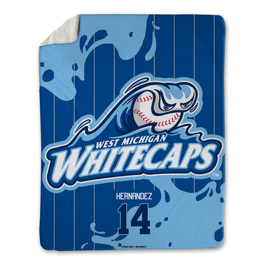 West Michigan Caps - MILB Baseball : Juan Hernandez - Blanket-0