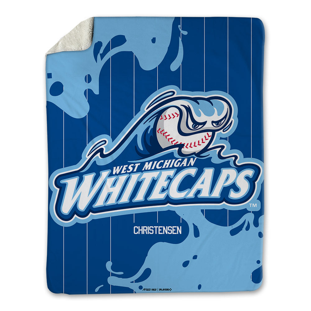 West Michigan Caps - MILB Baseball : Charlie Christensen - Blanket-0