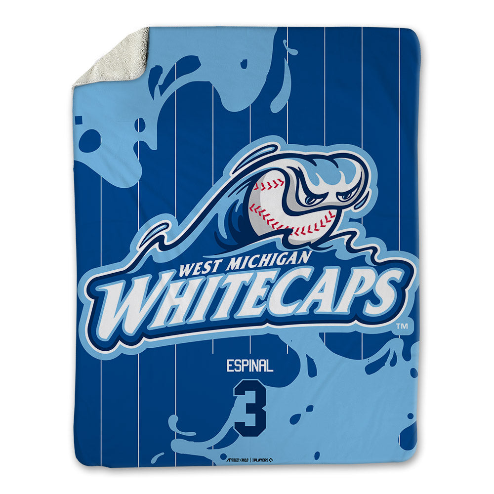 West Michigan Caps - MILB Baseball : Edian Espinal - Blanket-0
