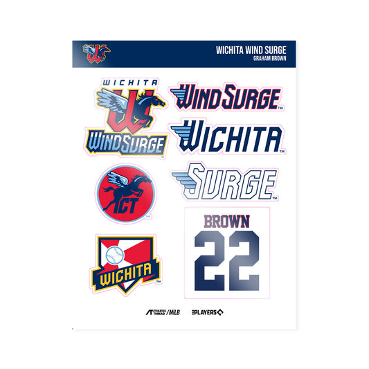 Wichita Wind Surge - MILB Baseball : Graham Brown - Sticker Sheet-0