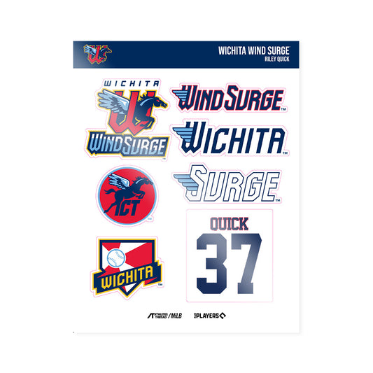 Wichita Wind Surge - MILB Baseball : Riley Quick - Sticker Sheet-0