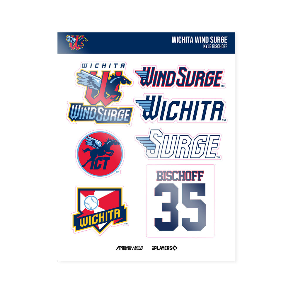 Wichita Wind Surge - MILB Baseball : Kyle Bischoff - Sticker Sheet-0