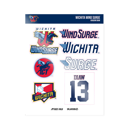 Wichita Wind Surge - MILB Baseball : Khadim Diaw - Sticker Sheet-0